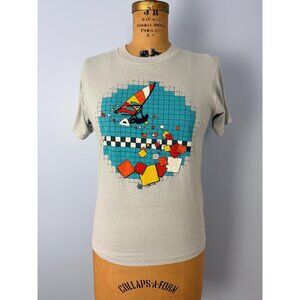 Vintage 80s Windsurfing T-shirt, Size Medium, Screen Stars, Single Stitch